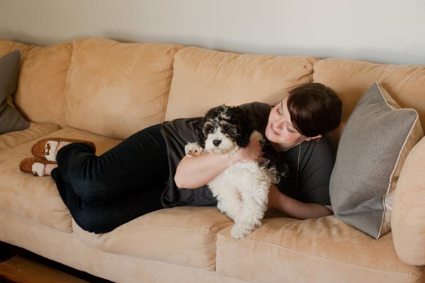 lifestyle portraits with a puppy,  CNY portrait photography, Alice G Patterson Photography