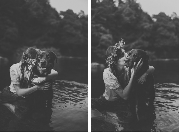© Michelle Gardella Photography, girl-&-Rottie-river-portrait