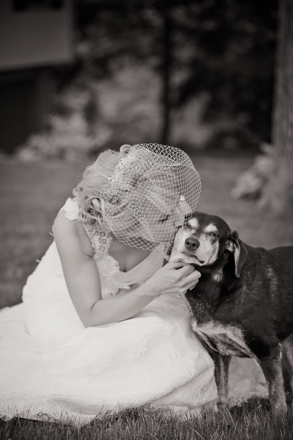 © Custom Portraits by Charlene, | Daily Dog Tag |, bride and her dog