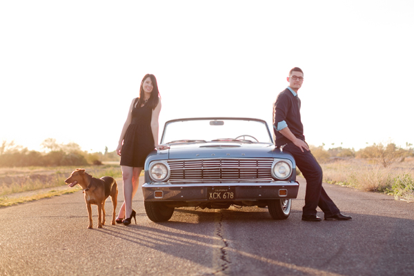 © Melissa Jill Photography | Daily Dog Tag | Family + Dog + classic convertible photoshoot