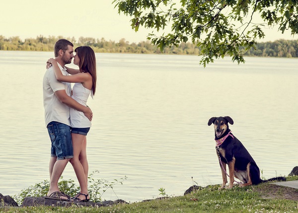 © Chantal Benoit Photographer | summer-lake-engagement-session-with-dog, Ontario-on-location-photography