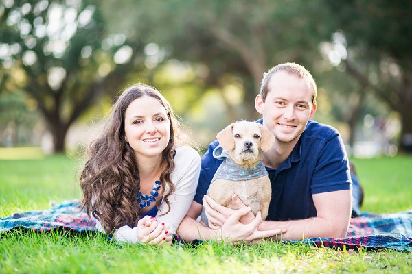 © Rad Red Creative | Engagement Photos with terrier