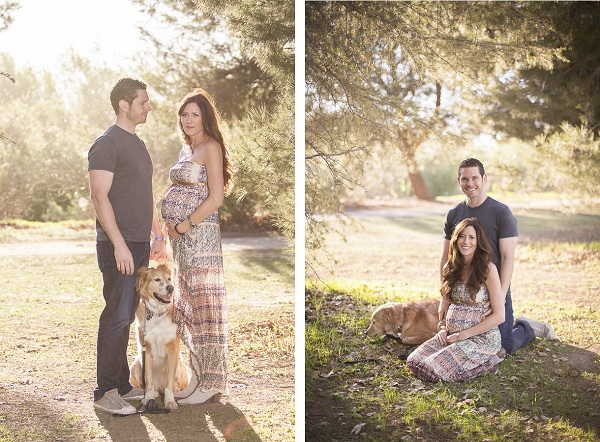 © Joanne Leung Photography |  Southern California lifestyle maternity photography with dog 