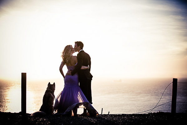engagement pictures, wolf hybrid, San Francisco 