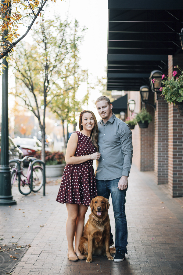 engagement pictures with dog in Boise, Idaho