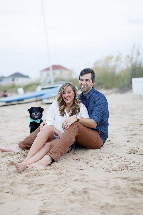 Luke & Ashley Photography, beach dog engagement 