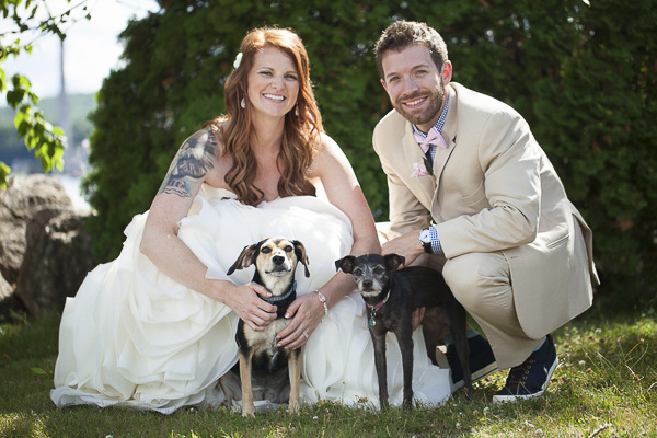 Wedding photos with dogs, Rookie and Piper, best wedding dogs