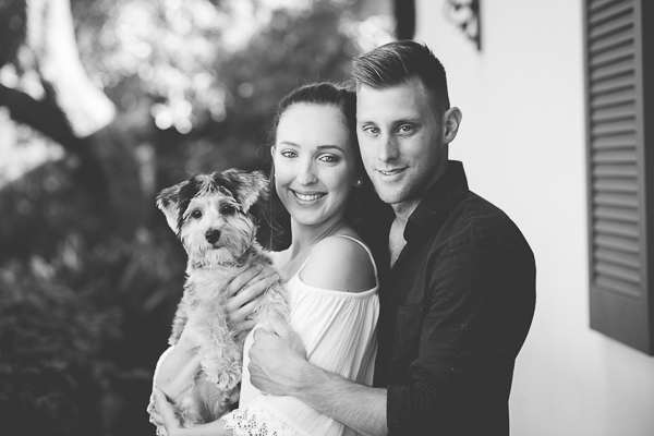 ©Corner House Photography |St. Augustine engagement pictures with puppy