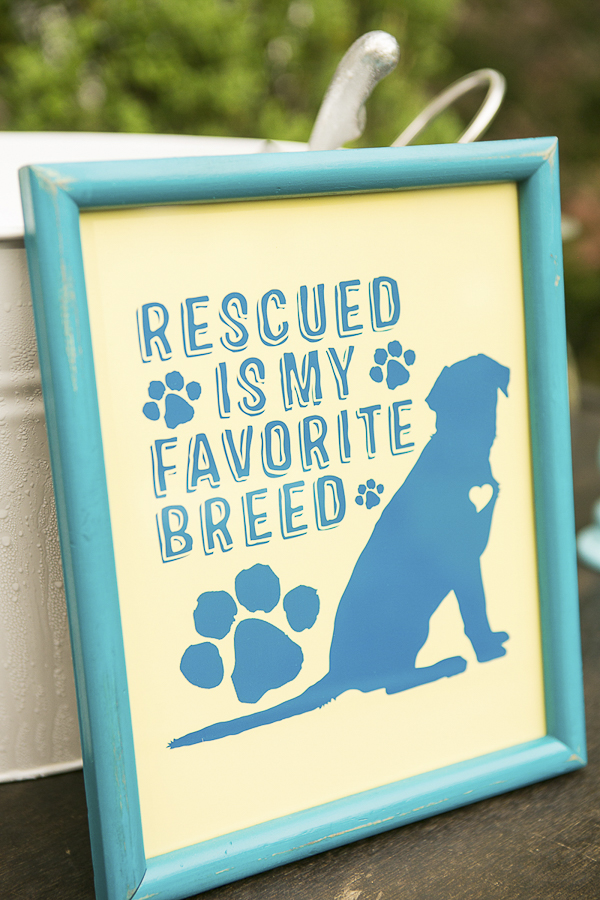 Rescued is My Favorite Breed sign