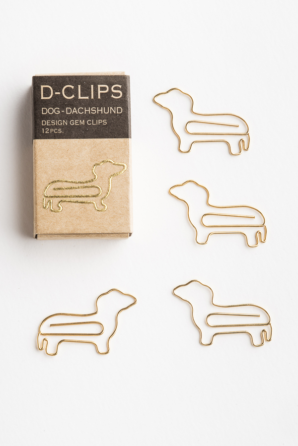 dog-lovers-desk-accessories, dachshund d clips, gift ideas for dog lover