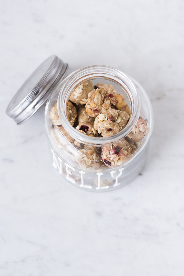 personalized treat jar with homemade grain free treats