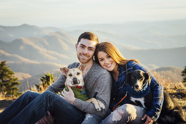 mixed breed dogs, fur parents on Roan Mountain