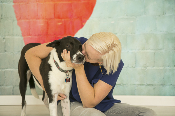 woman and her dog, dog-human bond