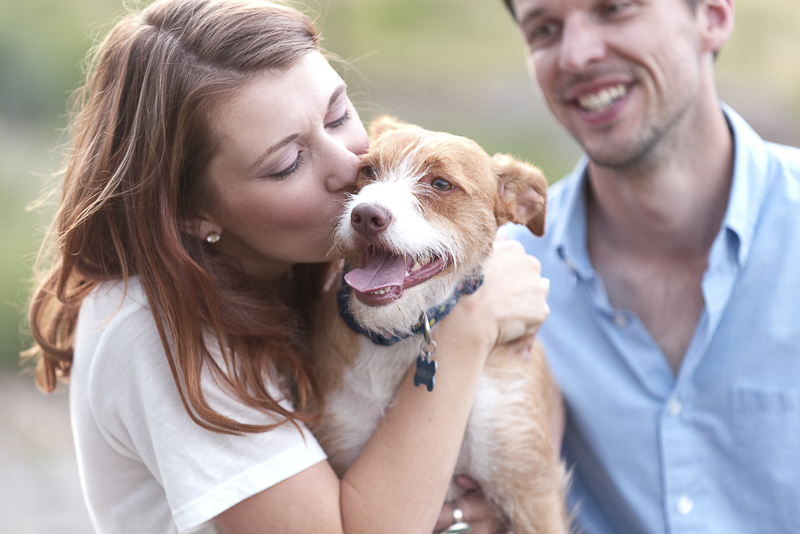 love between humans and dogs, Colorado dog-friendly engagement session, ©Good Morrow Photography