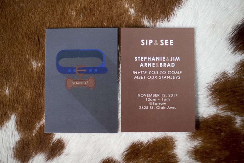 Sip & See for puppies invitation | Suzuran Photography 