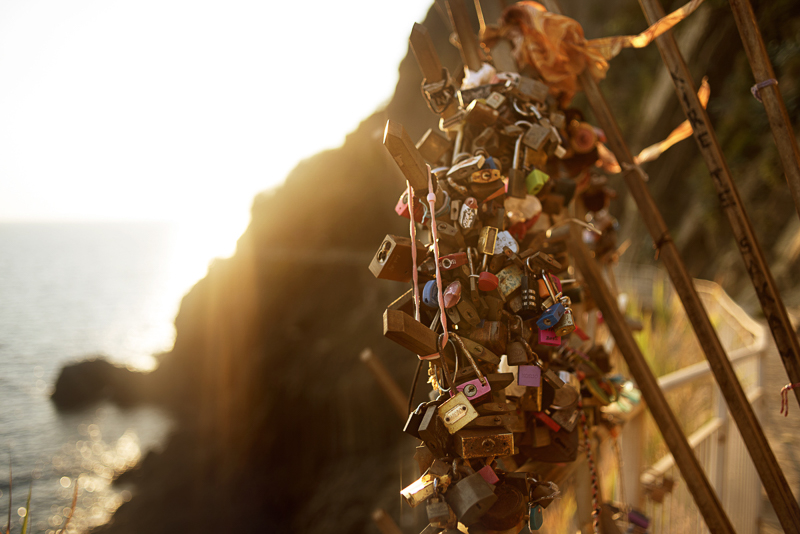 locks of love, Cinque Terre, Italy