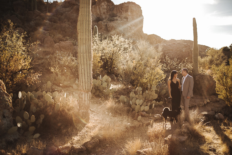 black Shiba Inu, ©Mioara Dragan Photography, Arizona desert engagement photos with a dog