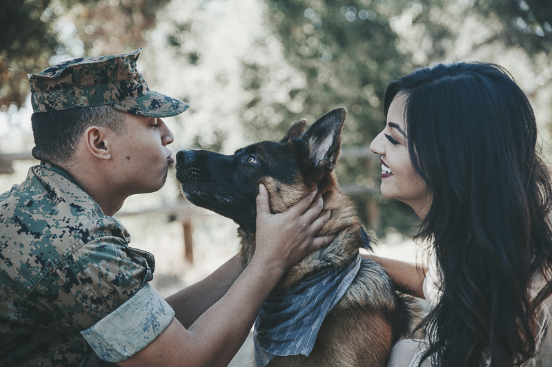 Marine and his dog, man's best friend, ©Wanderlust Photography dog-friendly family portraits