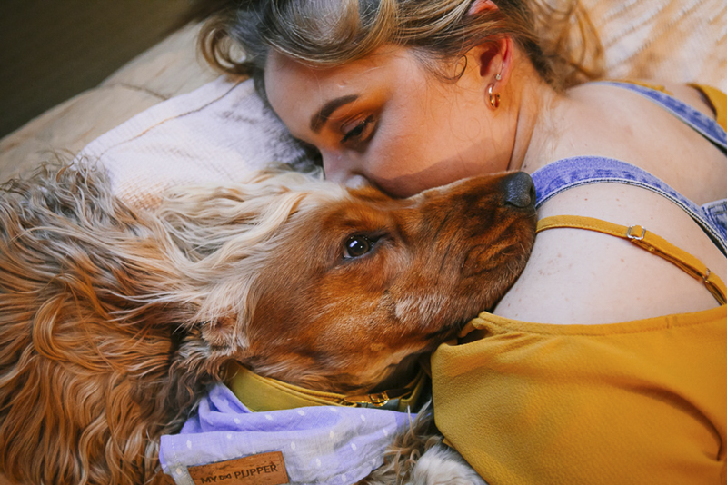 dog mom and her pup, lifestyle dog photography ©Dogfolk, in-home dog photo shoot
