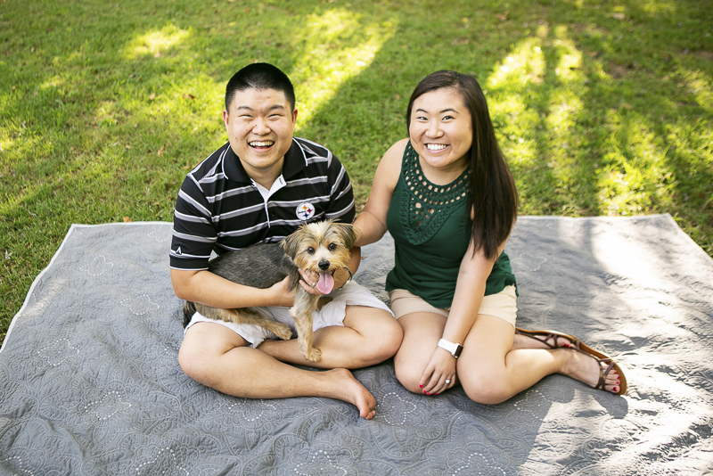 cute couple and their dog We The Lees | Mandy Whitley Photography | Nashville lifestyle dog photographer