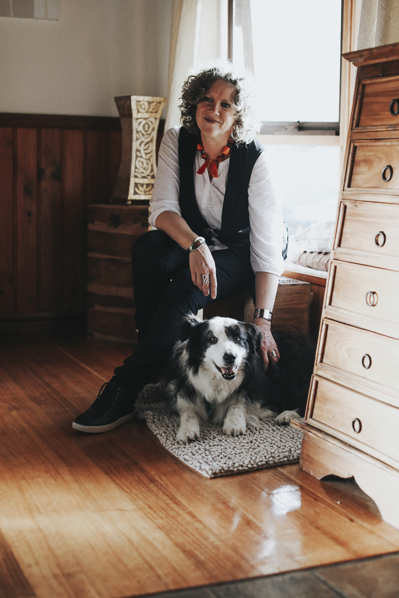 woman and Border Collie, documenting the love between dogs and people, end of life session ©Dogfolk | Melbourne Pet Photographer | Storyteller – in home dog photography