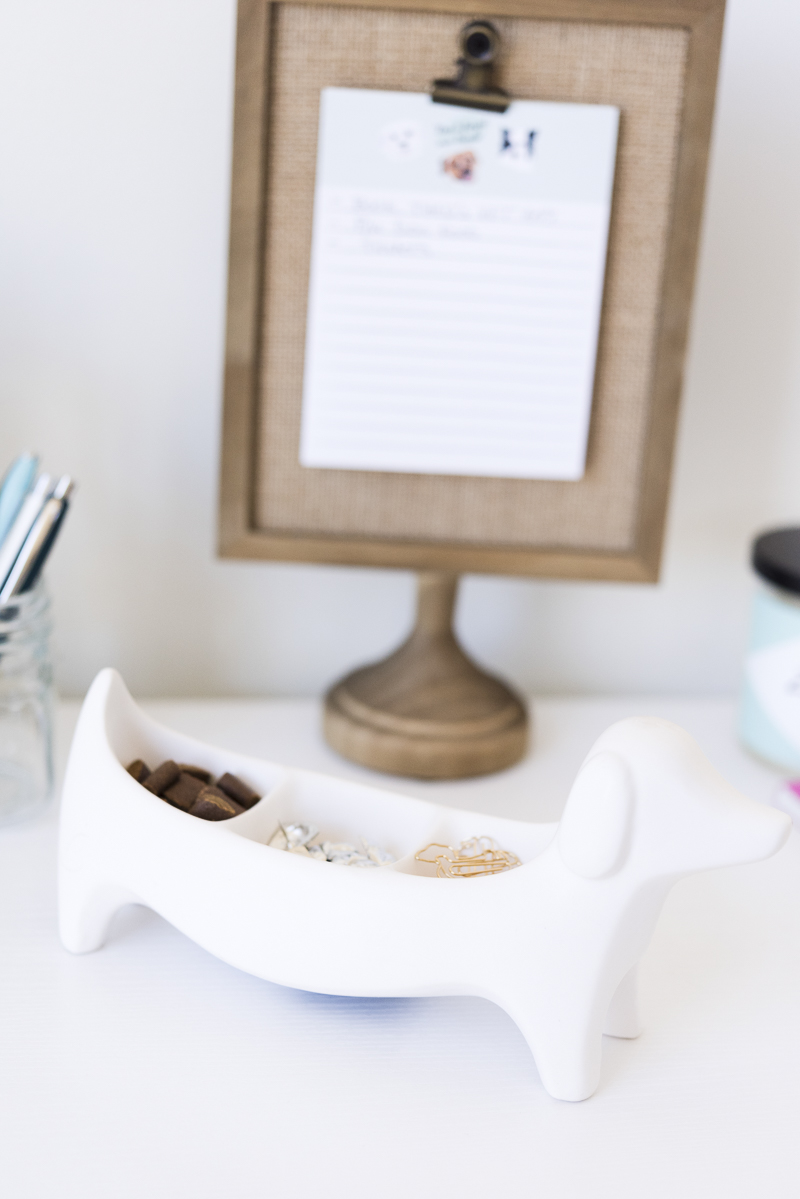 trinket dish for dog lovers, ©Alice G Patterson Photography | office accessories for the dog obsessed 
