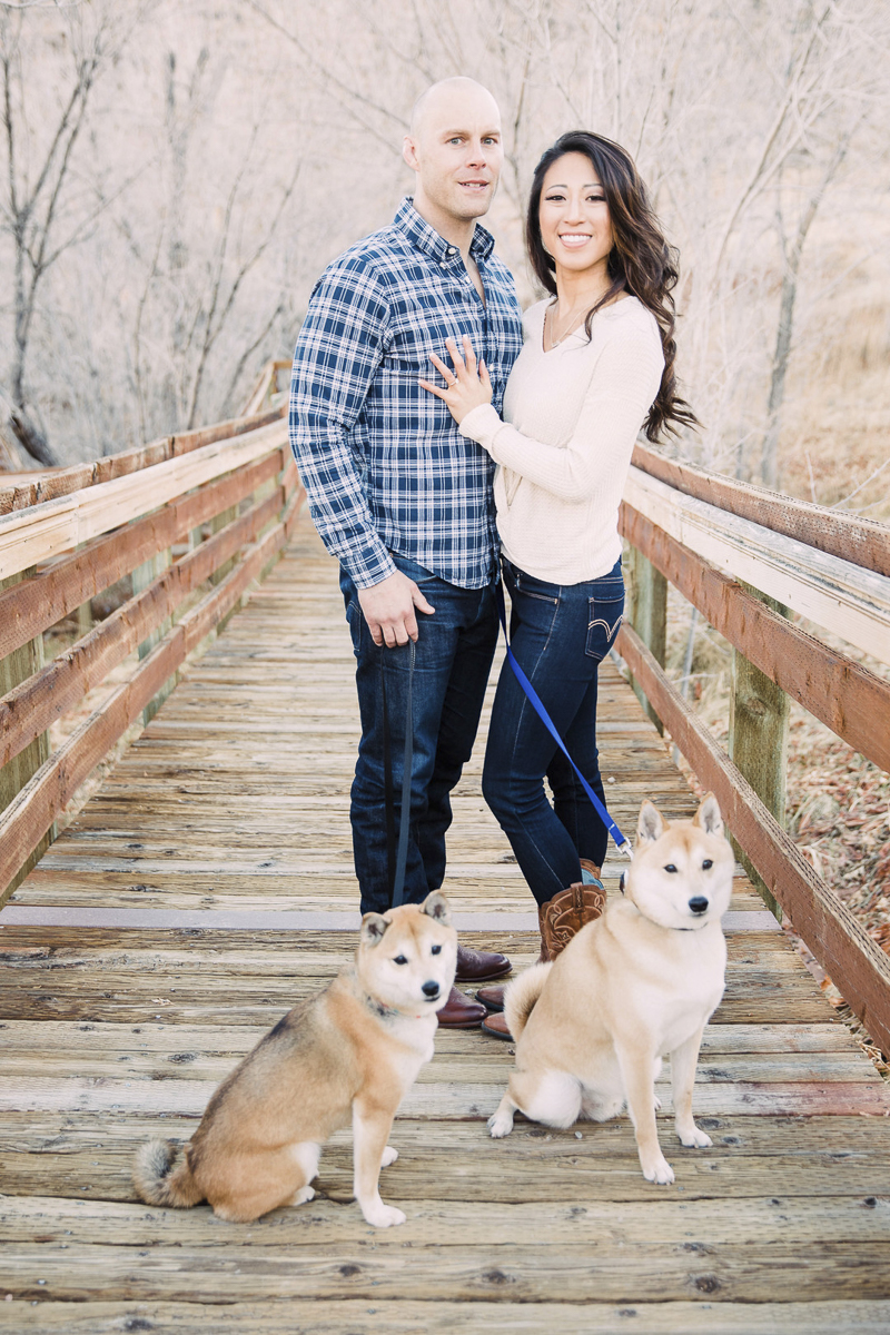 couple and their dogs on boardwalk, Red Springs, Red Rock Canyon ©Alycia Moore Photography