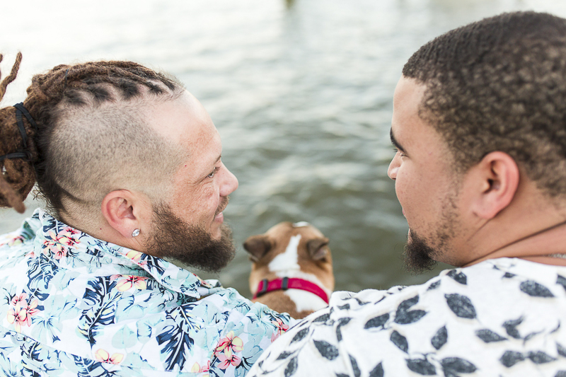 same sex couple and their dog, ©Megan Rei Photography | lifestyle dog photography, Old Town Alexandria