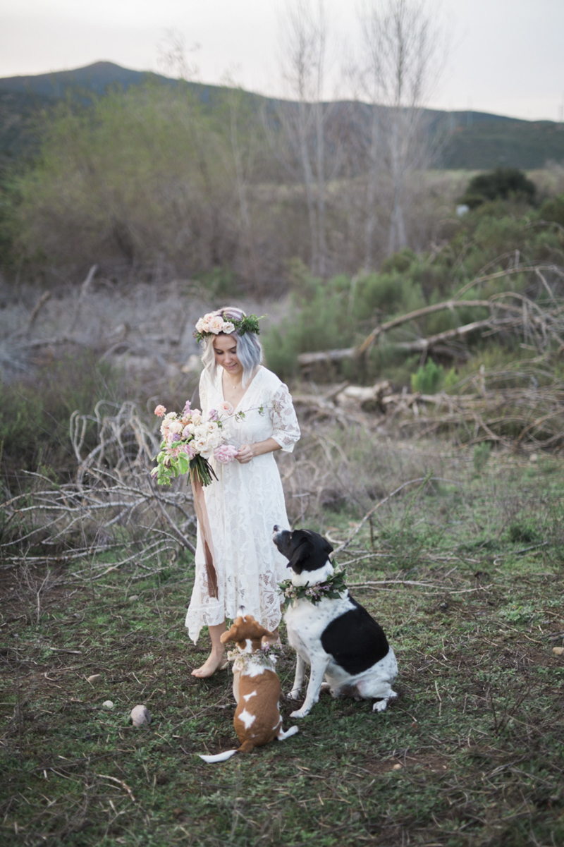 woman and dogs, ©My Sun And Stars | San Diego, ideas for dog-friendly wedding and portraits