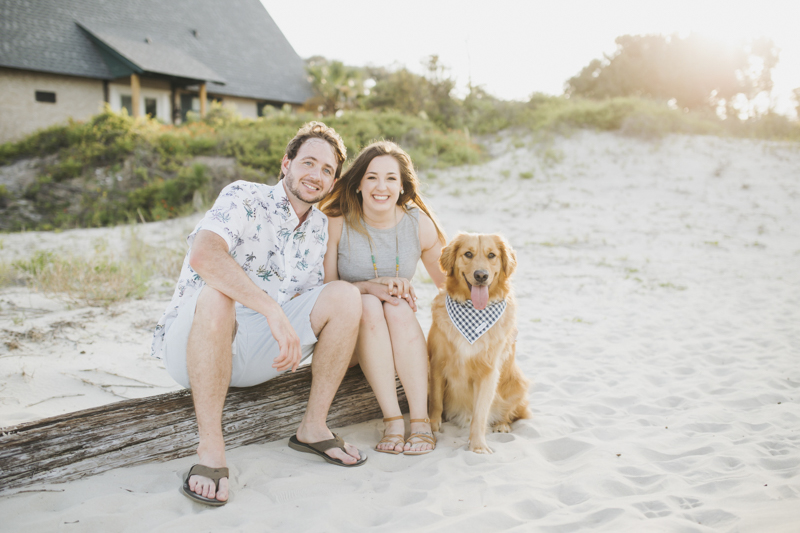 ©Rainey Gregg Photography | Golden Isles GA, dog-friendly beach engagement session