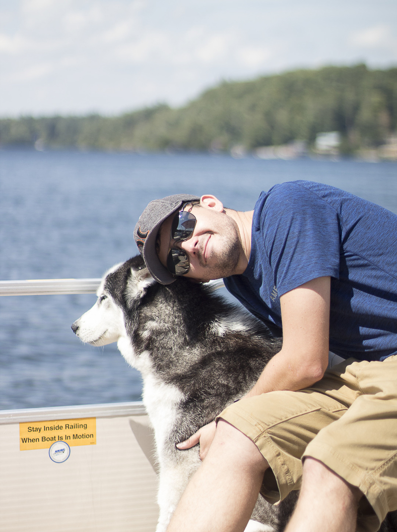 man hugging his senior dog, ©Salute Life Photography, Fort Drum, NY, lifestyle dog photography
