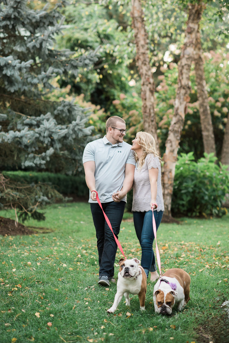 ideas for including dogs in engagement photos, ©Allie Siarto & Co. Photography | dog-friendly engagement session, Battle Creek, MI