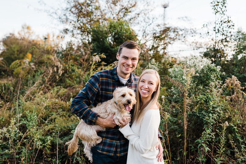 ©Easterday Creative, Charlotte, NC | fall pet-friendly engagement photos