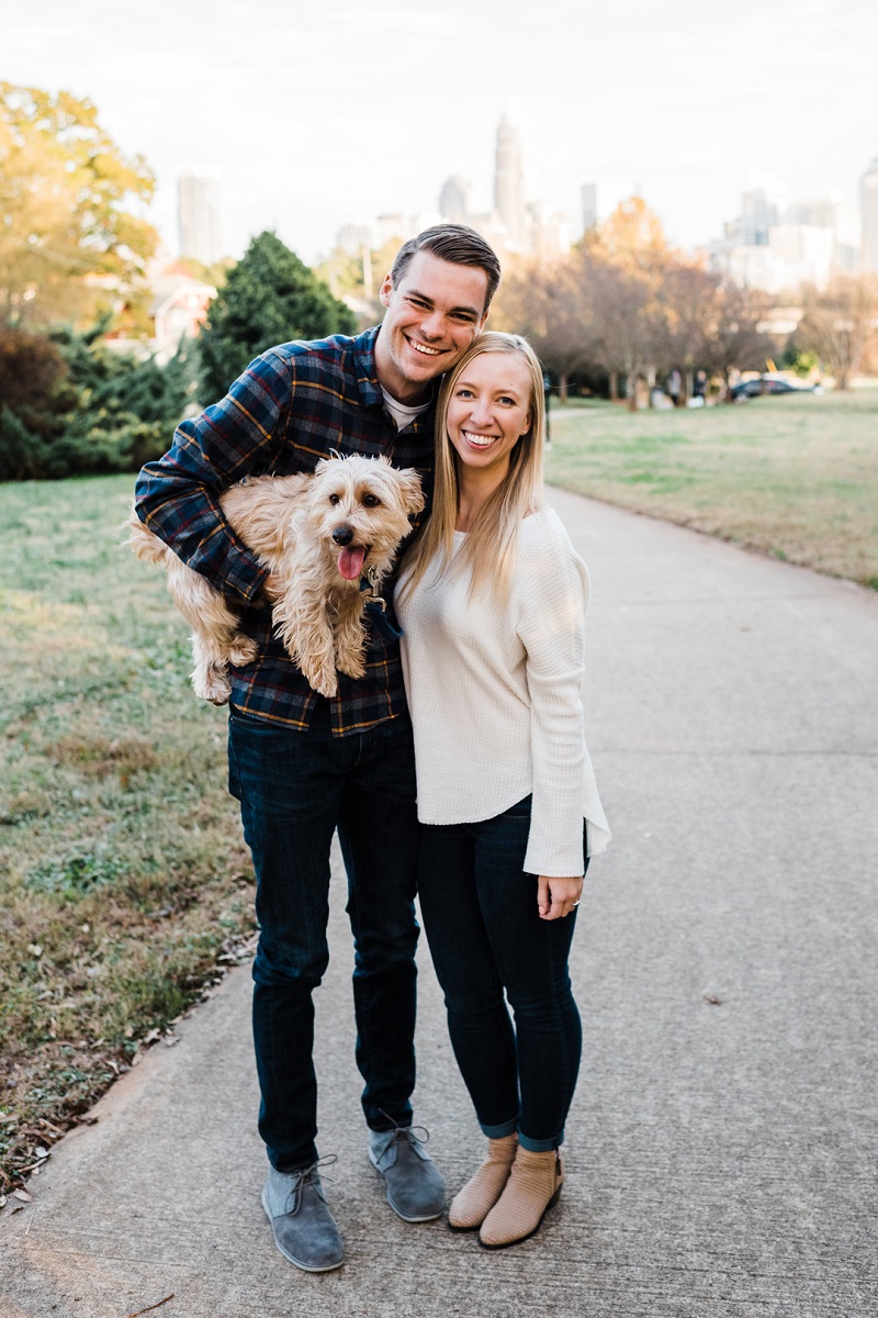 including a dog in engagement photos, ©Easterday Creative, Charlotte, NC 