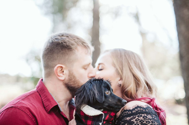 adorable dog and his humans, dog-friendly engagement photography | Playful Soul Photography