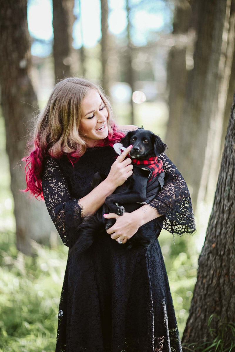 who rescued whom? woman holding dog, ©Playful Soul Photography Engagement Photos With Dog, Irvine CA