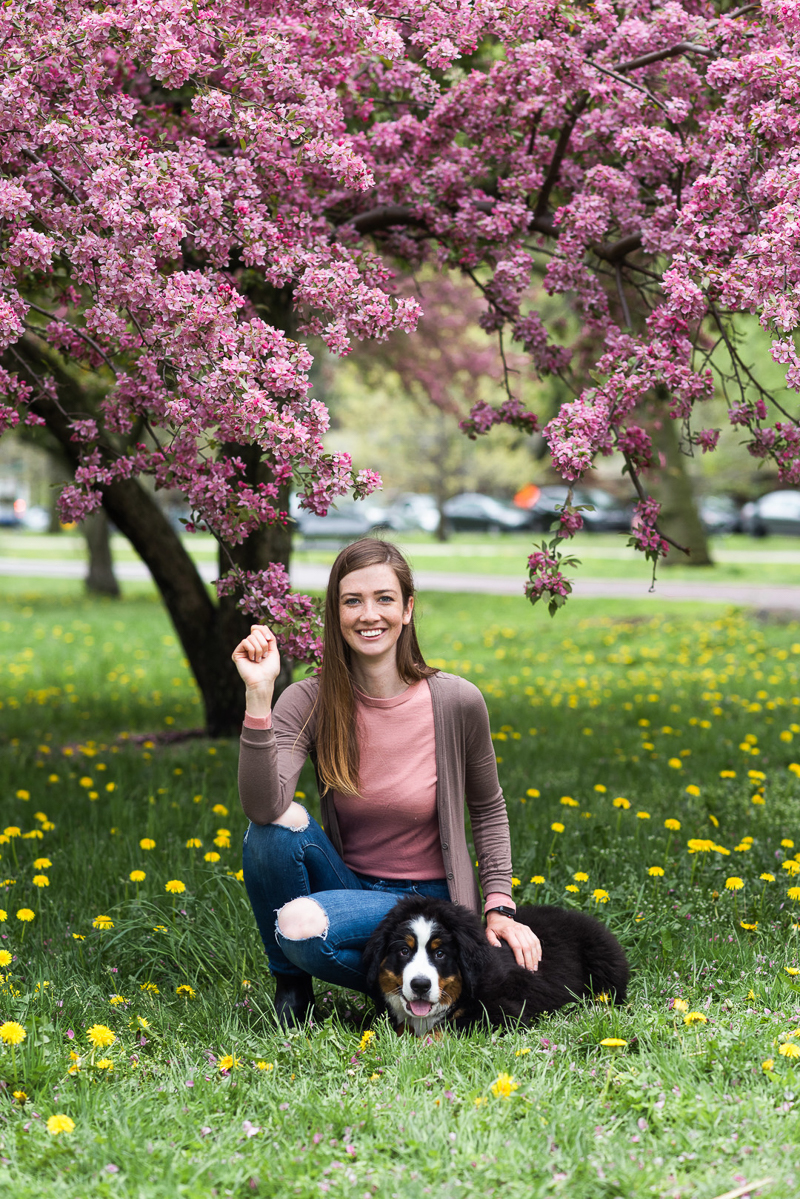 woman and her pup, dog-friendly lifestyle portraits, ©Gavyn Taylor Photo, Chicago lifestyle pet photography