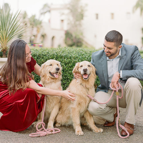 Dog-friendly Engagement Photos | Balboa Park
