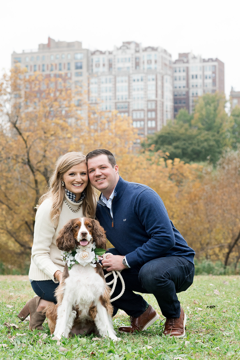dog-friendly engagement photos, Chicago park, Springer Spaniel | ©Layla Eloa Photography