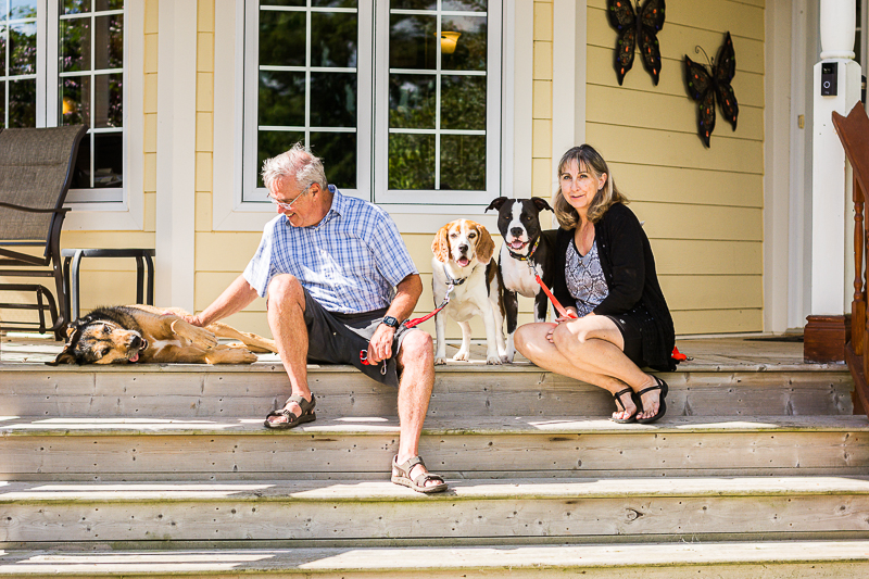 dogs and their humans on porch, lifestyle pet photography | Beth Photography 