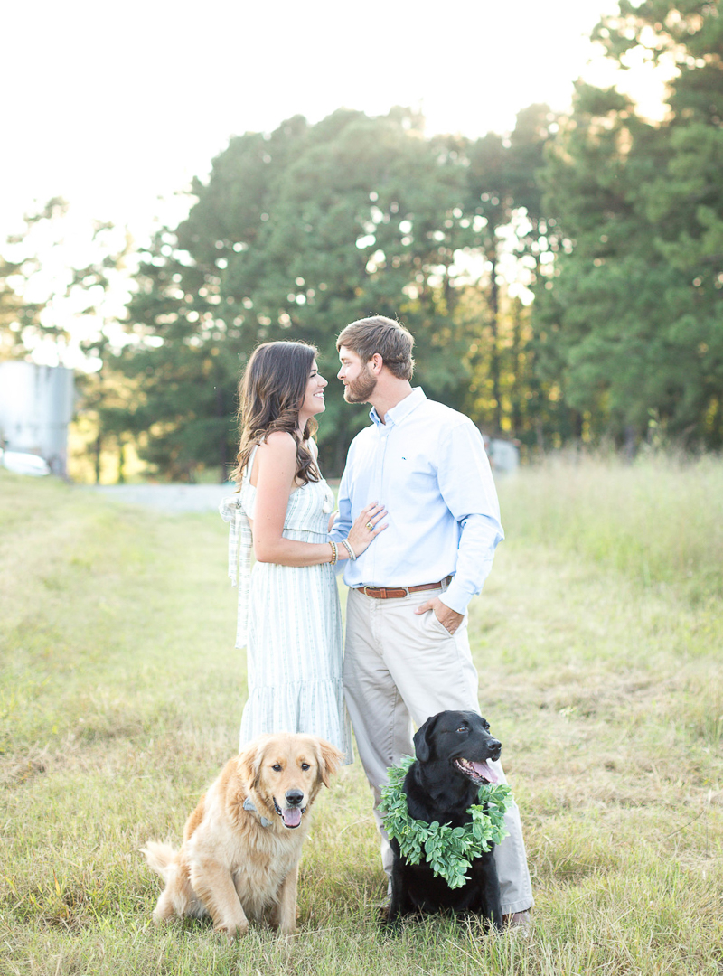 dog-friendly engagement photo pose ideas | ©Brynn Gross Photography, Sanford, NC