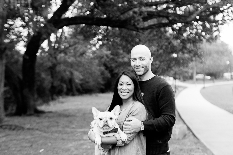 engagement photos with a Frenchie, ©Jessica Hunt Photography. Columbia, SC