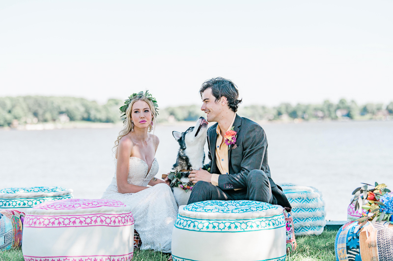 dog-friendly boho wedding ideas | ©Landrum Photography
