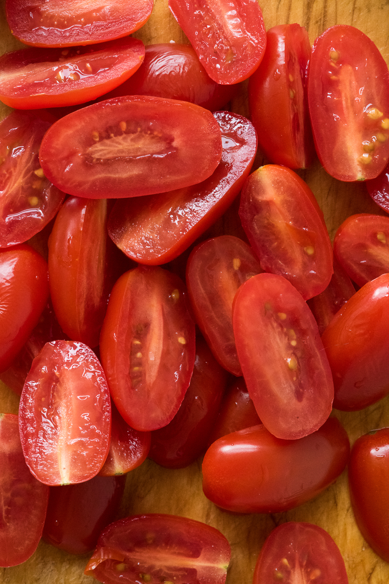 ©Alice G Patterson Photography | sliced grape tomatoes, Syracuse food photography