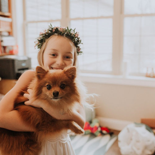 Happy Tails:  Pet-friendly First Communion Session