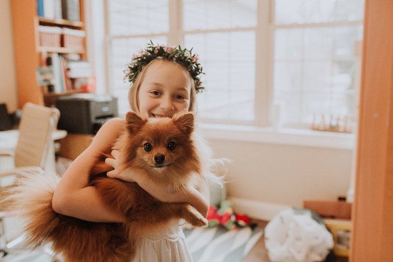 Happy Tails:  Pet-friendly First Communion Session