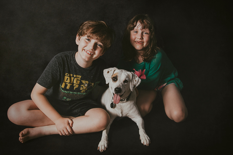 studio dog and kids portraits | ©Trademark Photos by Tami McKenney, Sapulpa, Oklahoma