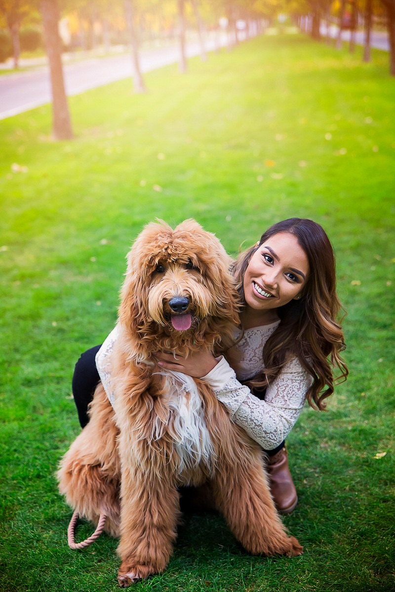 woman and her Goldendoodle, ©Laura Gordillo Photography | people and pet portraits, Phoenix, AZ