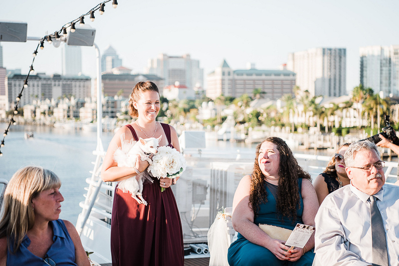 dog-friendly wedding on a yacht |©I Got Shot By Lisa Marie Photography