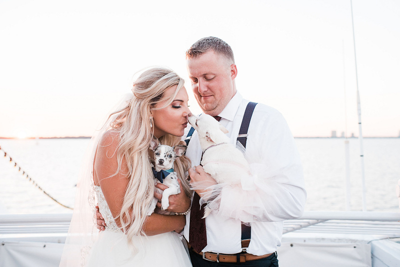 dog-friendly yacht wedding, Tampa, FL, ©I Got Shot By Lisa Marie Photography